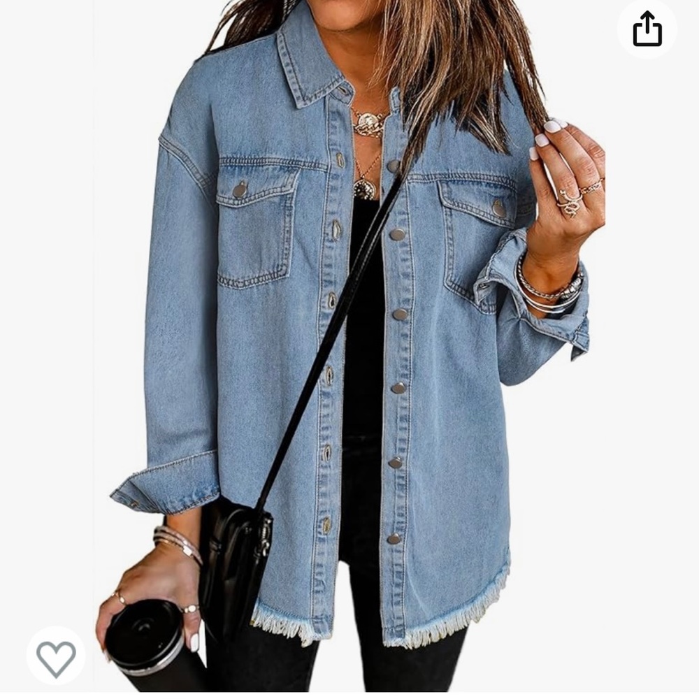 NWOT Oversized Denim Jean Jacket